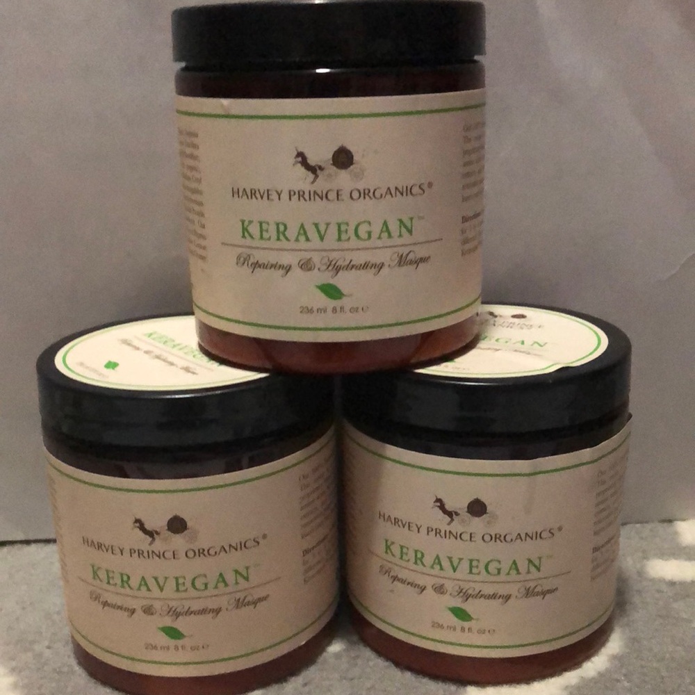 NEW - Harvey Prince Organics Hair Masque Keravegan Lot of Three 8 oz Each